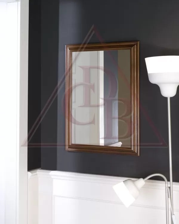 Specchiera in legno tinta noce rettangolare misure: 49 x 69 x 3