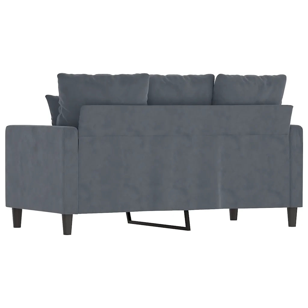 Divano a 2 Posti grigio scuro 120 cm in Velluto 359294
