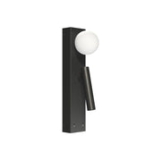 Sphere Alp Wall Applique LED Interni 20W 360° 2700K Nero Opaco, Illuminazione a Doppia Funzionalità, Design Sferico Orientabile, CRI>90, UGR<19
