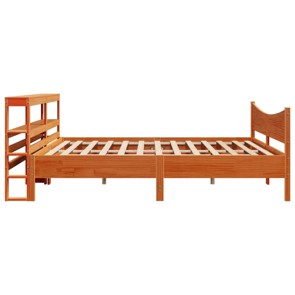Giroletto con Testiera Marrone Cera 180x200 cm Massello Pino 3306296