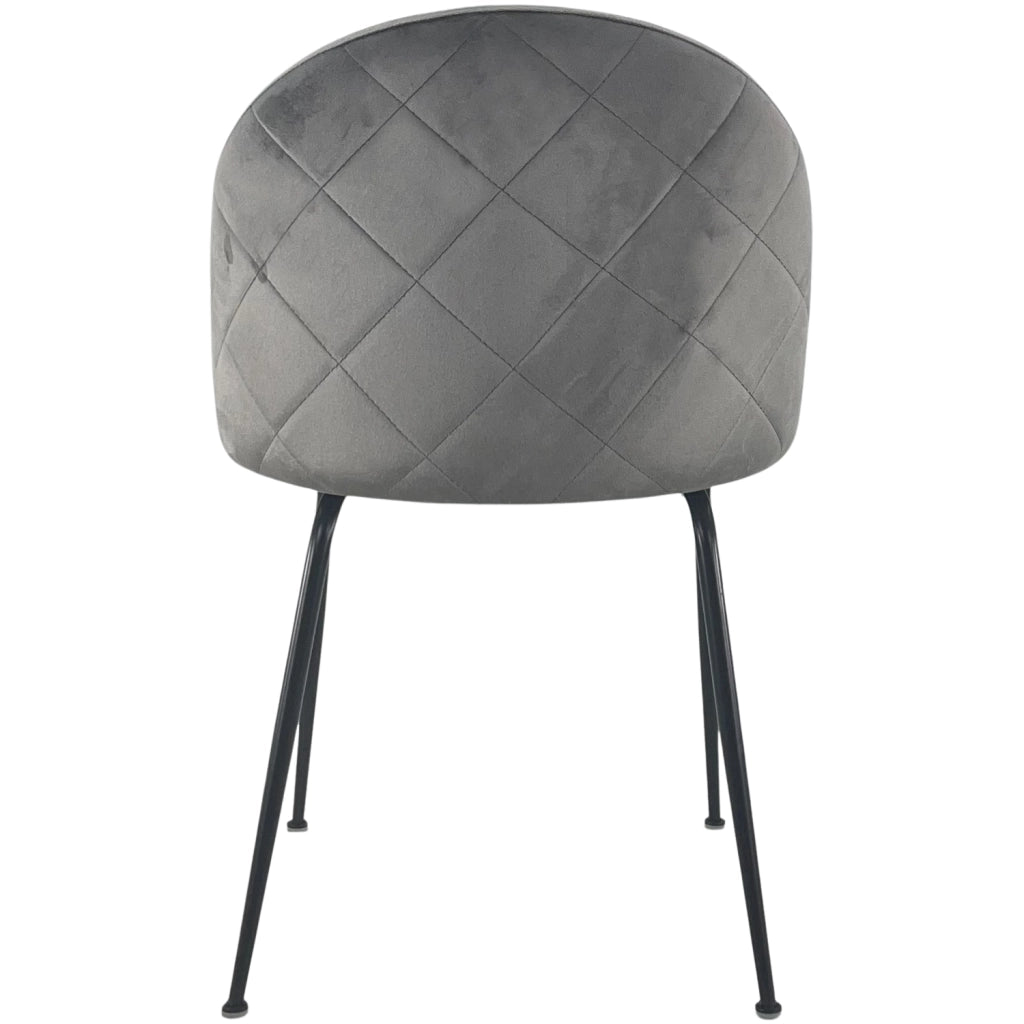 Marvin Sedia in Velluto e Oro Oslo da Sala Pranzo Con Gambe Metallo Dorate Seduta Imbottita Sedie Poltron Grigio/1 Sedia