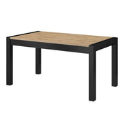 Tavolo estensibile 10 persone per sala da pranzo collezione TIVORA color quercia e nero.