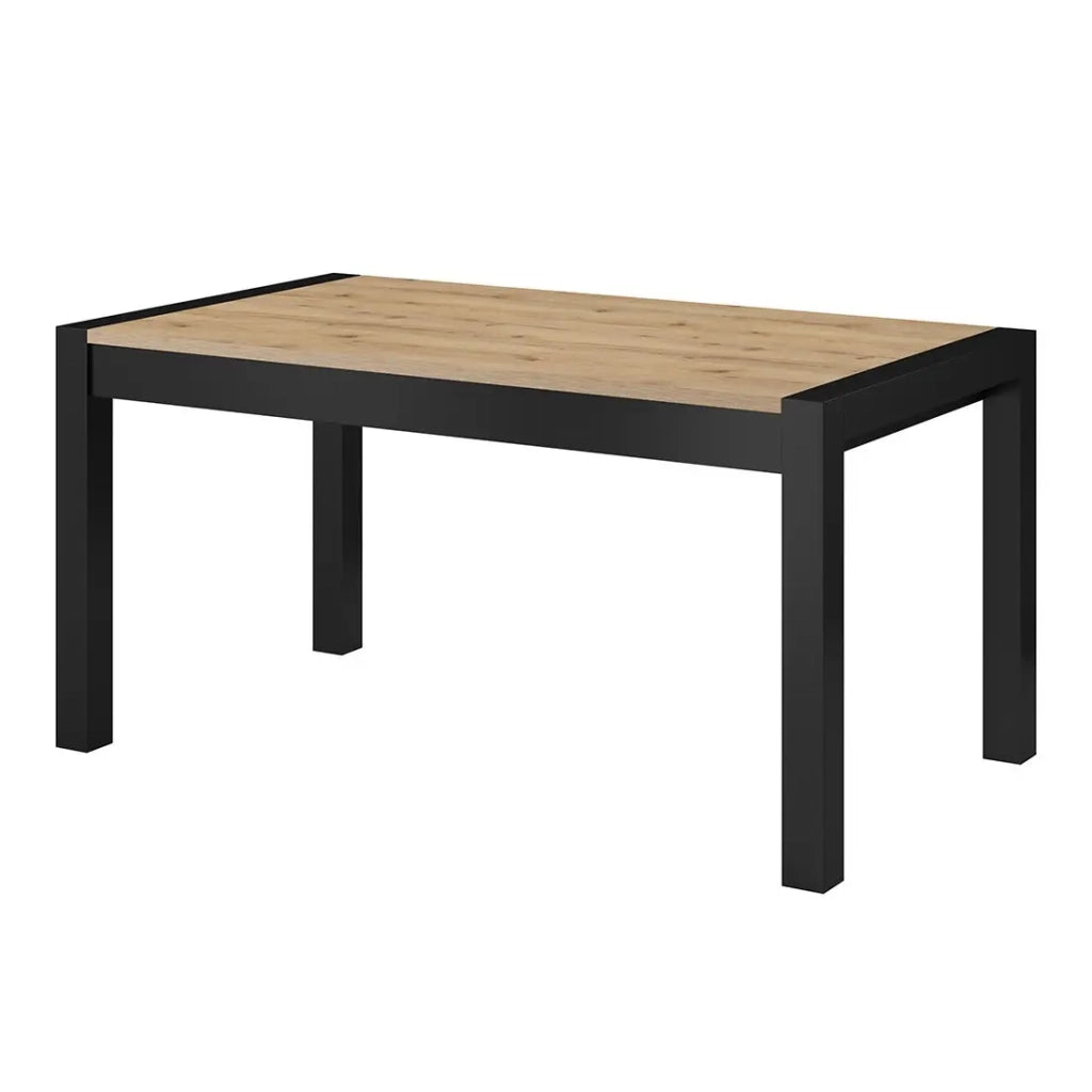 Tavolo estensibile 10 persone per sala da pranzo collezione TIVORA color quercia e nero.