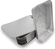 Scatole in alluminio extra grande con coperchio - 25 x grandi contenitori - contenitori per rifiuti - le scatole per griglia - scatola per griglia