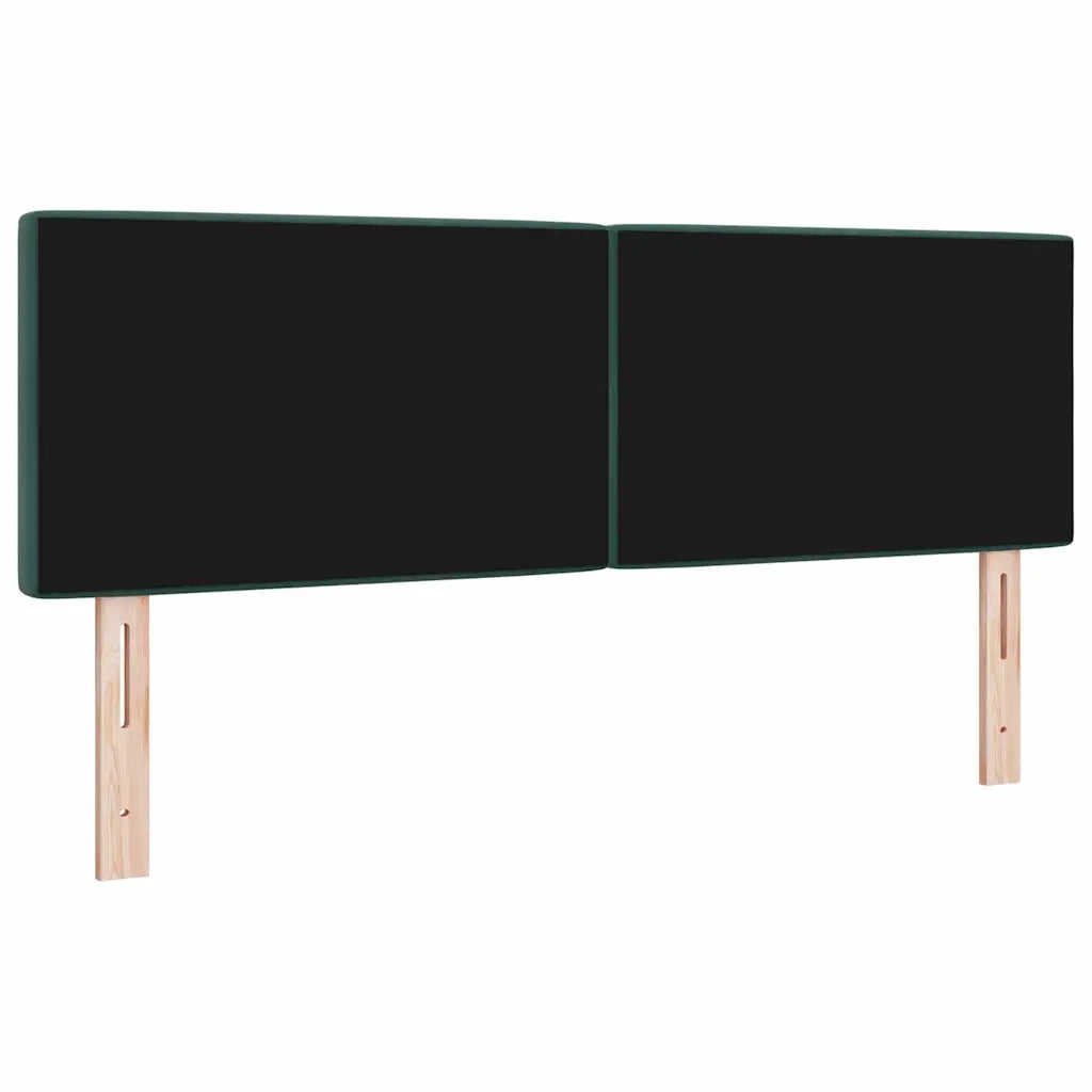 Testiera LED con strisce LED Verde Scuro 144 cm Velluto 3338062