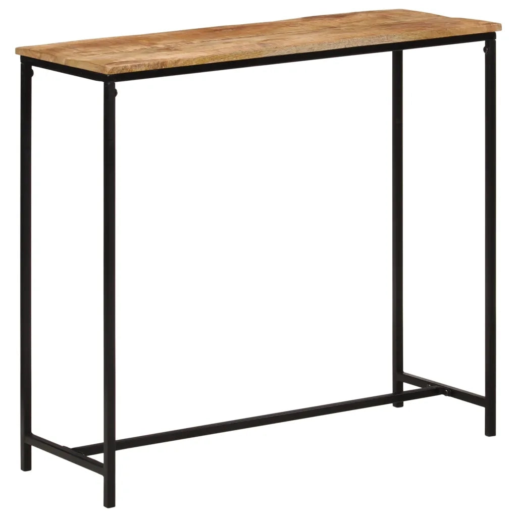 vidaXL Tavolo Consolle 80x30x74 cm in Legno Massello di Mango e Ferro