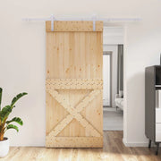 Porta scorrevole Naturale e Bianco 95 x 210 cm 3444967