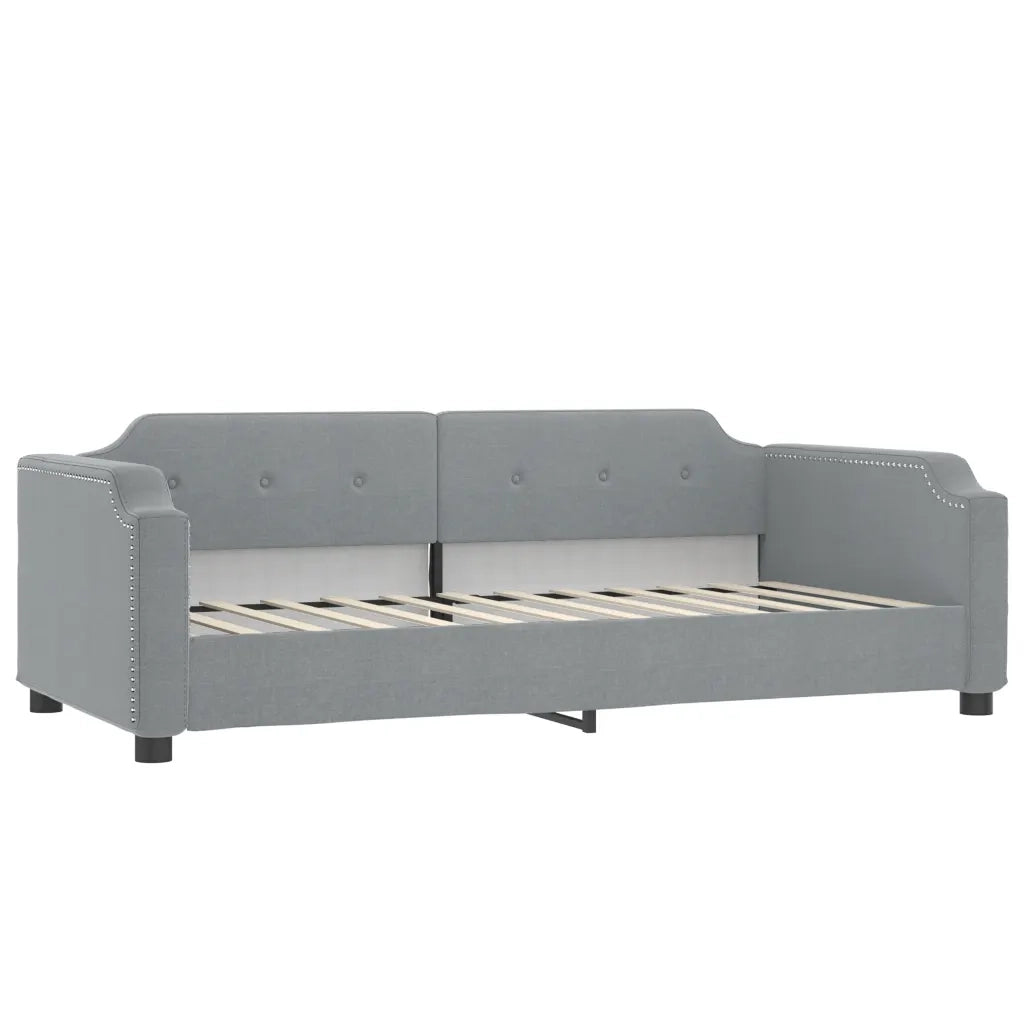 Divano Letto con Letto Estraibile-Sofa Letto-Daybed Grigio Chiaro 100x200 Tessuto 940538