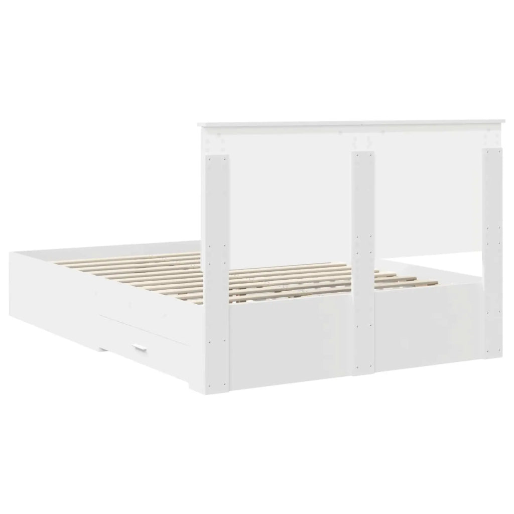 Struttura del letto Bianco 140 x 200 cm Legno multistrato