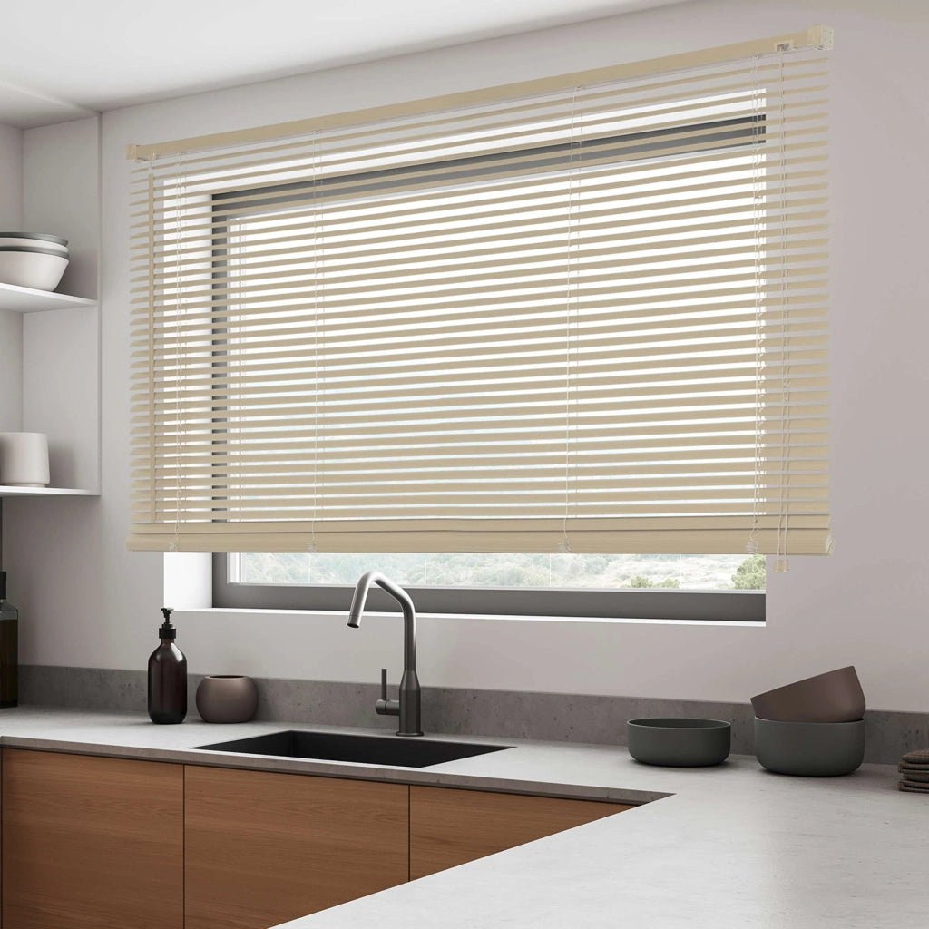 Tende Veneziane in Alluminio con Corda Tortora 90x160