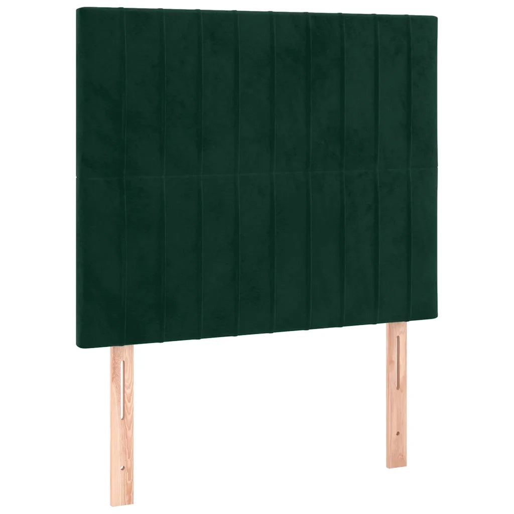 Testiera | Testata Verde Scuro 80x5x118/128 cm Velluto