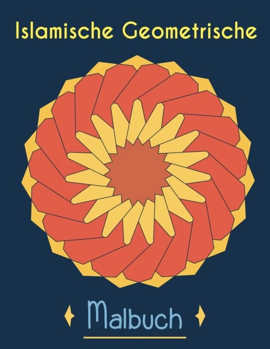 Libro di disegno geometrico islamico - Libro di colorazione geometrico per adulti - 1 pezzo - Multifunzionale