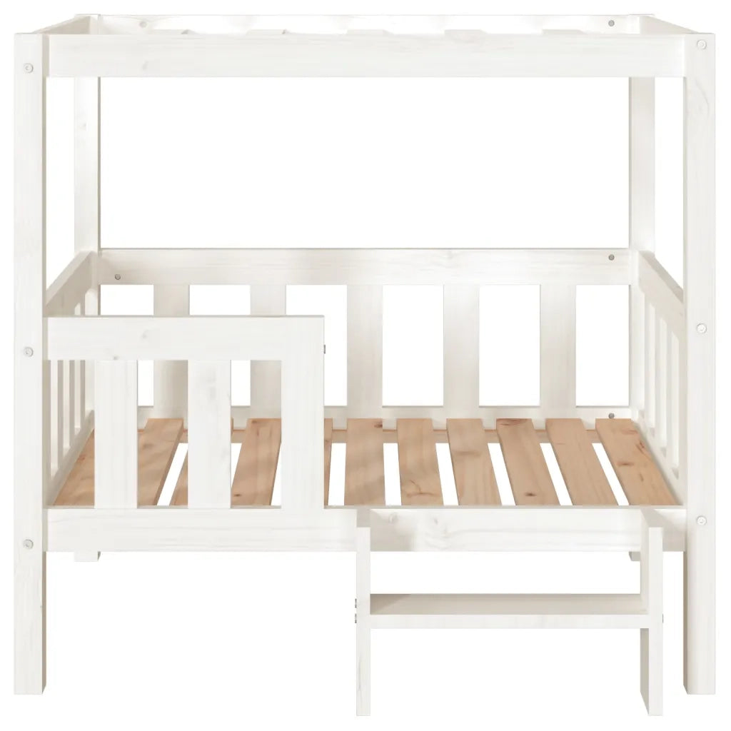 Cuccia per Cani Bianco 95,5x73,5x90cm in Legno Massello di Pino 822383