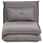 Divano letto grigio scuro Poltrona da pavimento Rivestimento in tessuto Letto singolo pieghevole con cuscino Design moderno Camera dei bambini Soggiorno