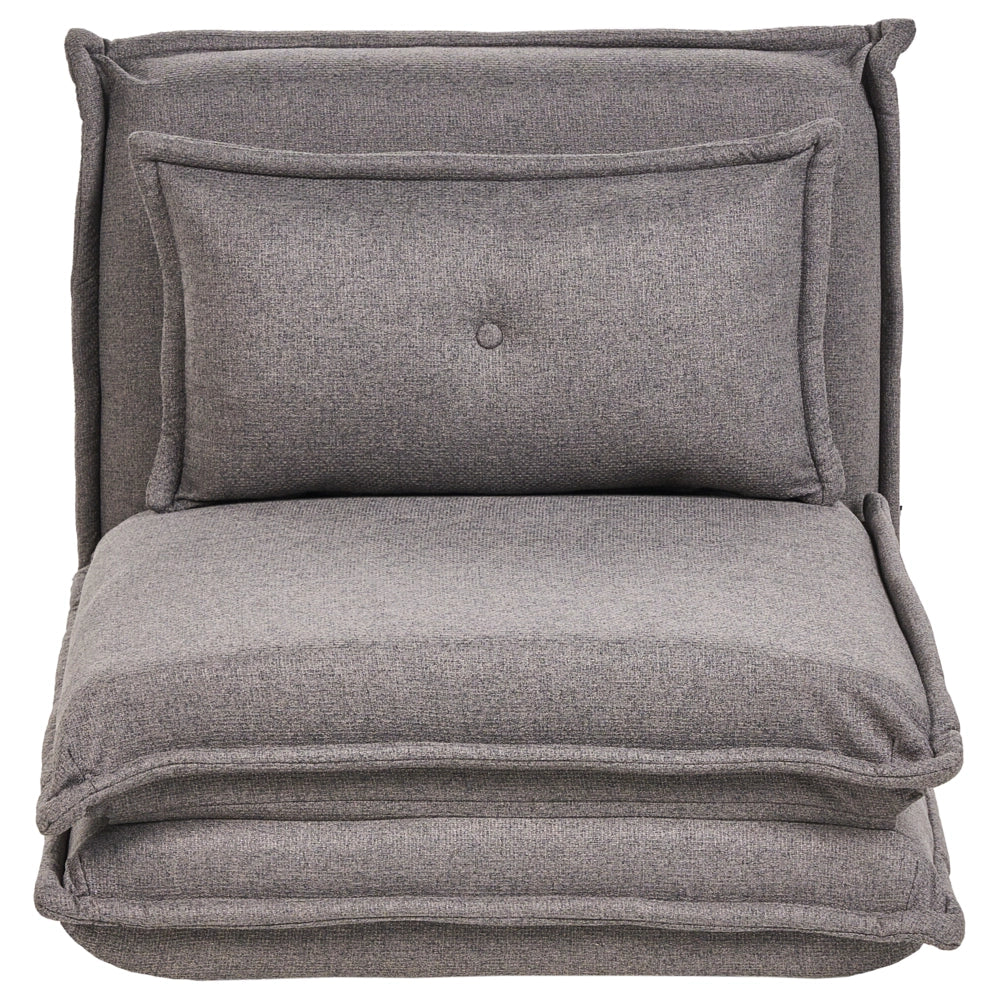 Divano letto grigio scuro Poltrona da pavimento Rivestimento in tessuto Letto singolo pieghevole con cuscino Design moderno Camera dei bambini Soggiorno
