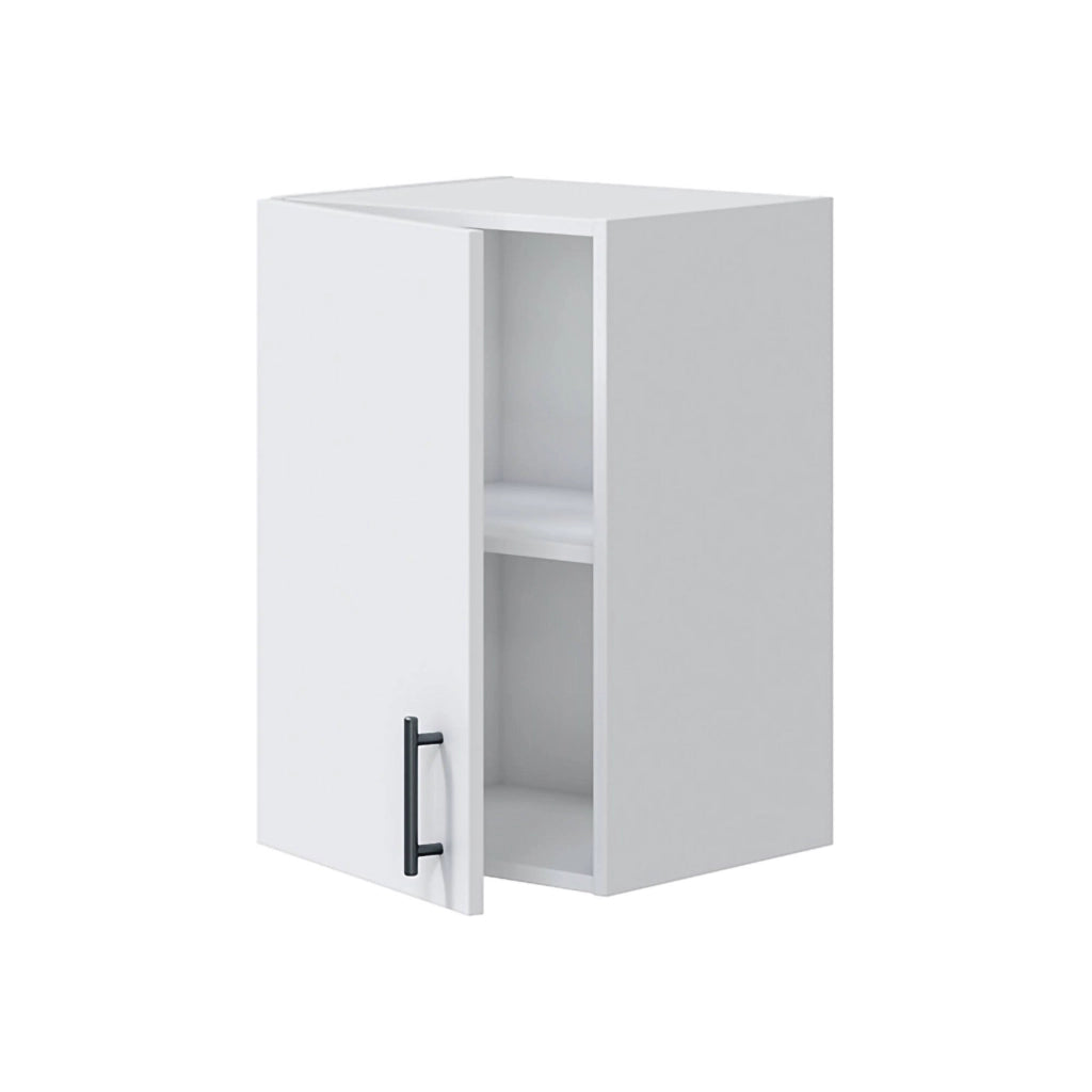 Mobile pensile 1 anta Thyra, Armadietto sospeso, Mobiletto a muro, Armadio ausiliario multifunzione, 40x34 h59 cm, Bianco
