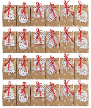 24 confezioni di contenitore per dolci di Natale con cartoncino di neve e fiocco di neve
