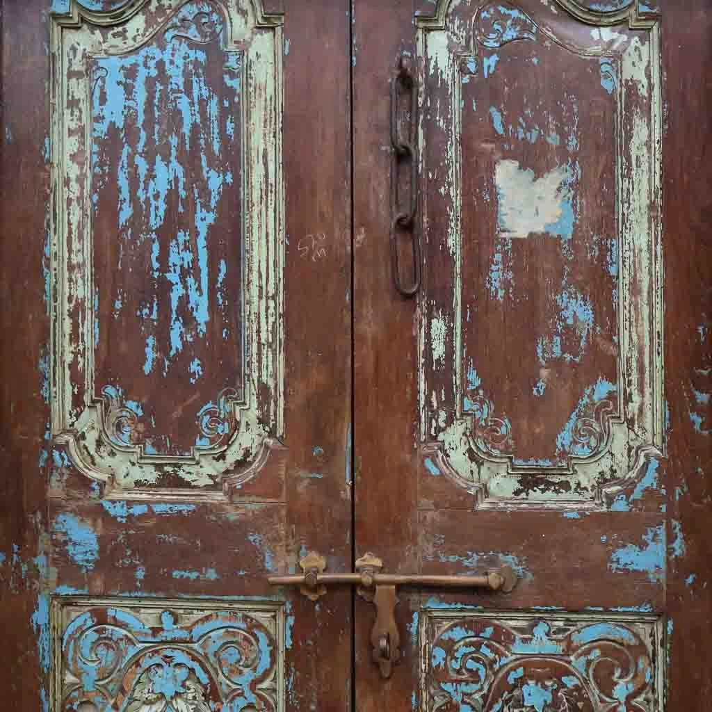 Porta in legno marrone 142x27x218h cm