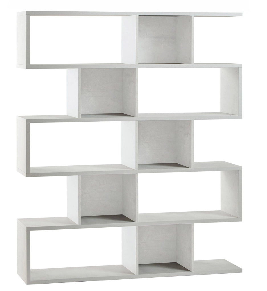 Libreria Modulare 5 Ripiani 150x180x38 cm Ossido Bianco