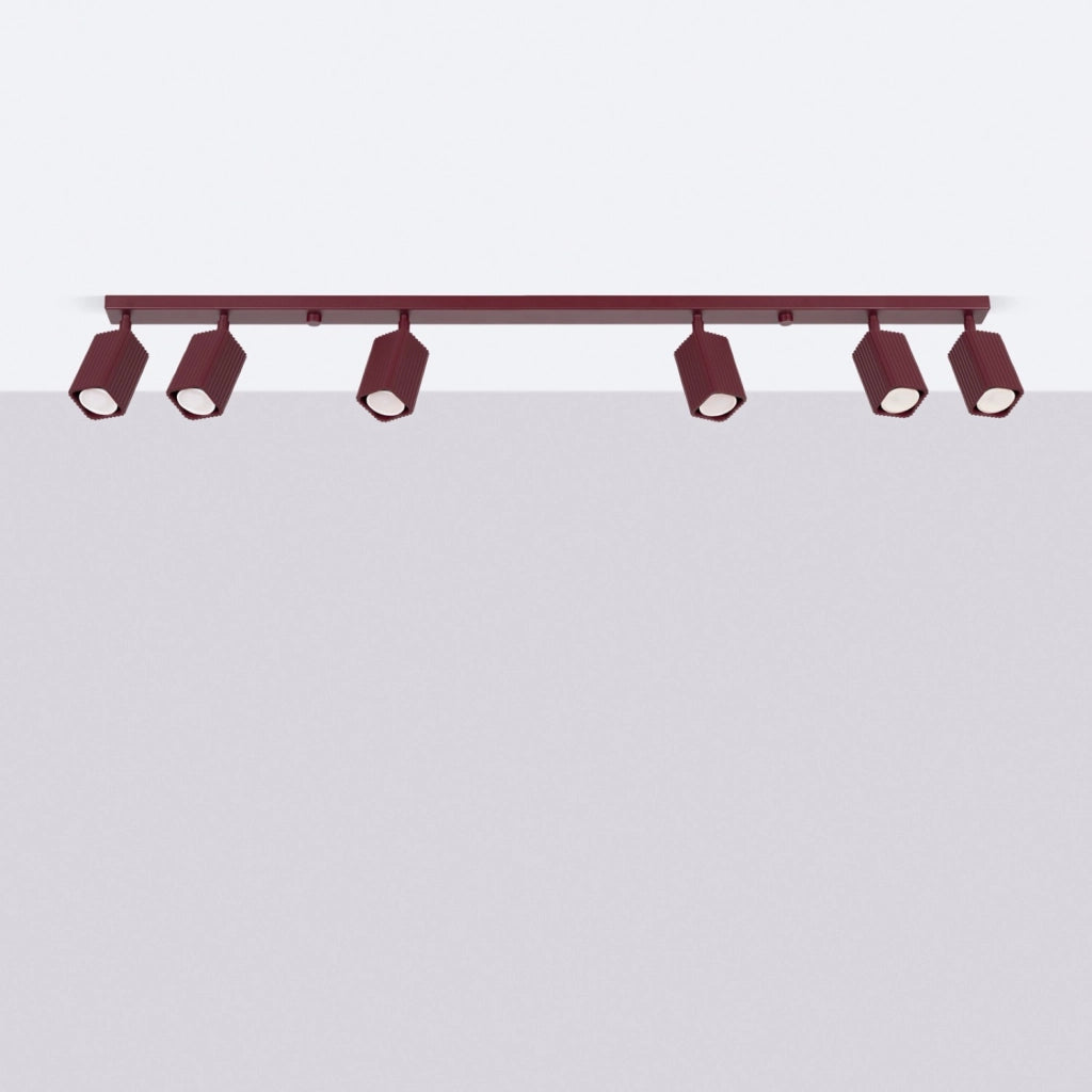 Plafoniera RAYO 6L bordeaux