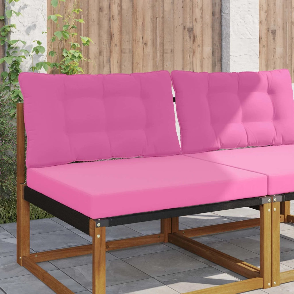 Cuscino per divano da esterno 2 pz | Cuscini per sedie Rosa Poliestere