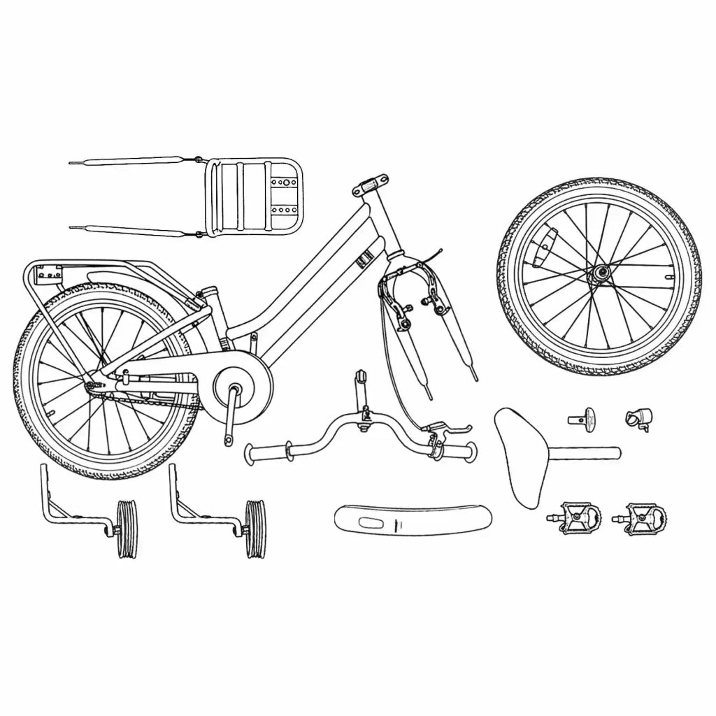 Bicicletta per Bambini 14 Pollici per bambini da 3 a 5 anni 42009164