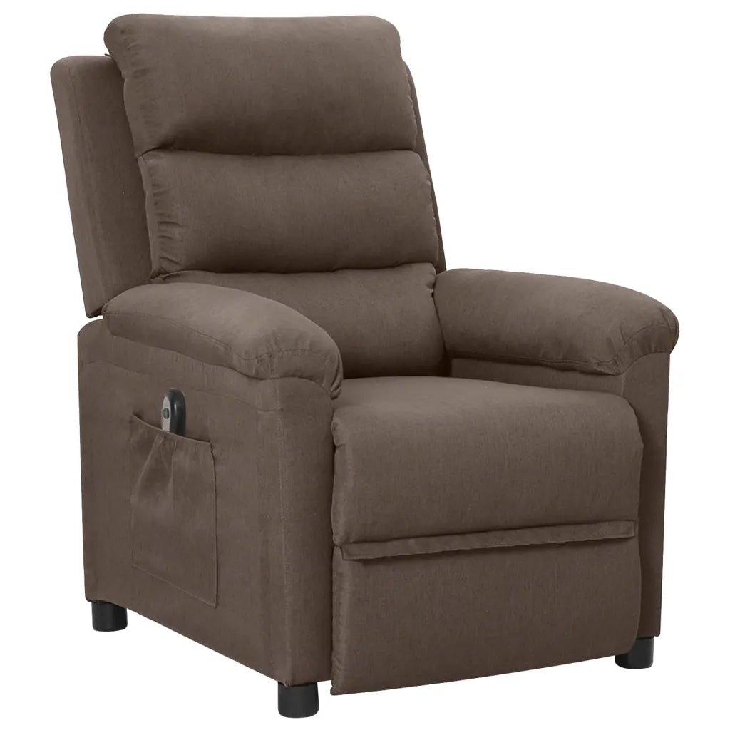 Poltrona Elettrica Reclinabile Tortora in Tessuto cod mxl 32679