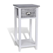 Comodino con 1 Cassetto Grigio e Bianco  cod mxl 30944