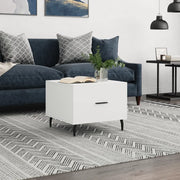 Tavolino da Salotto-Tavolino da soggiorno-Tavolo Bianco 50x50x40 cm in Legno Multistrato 704105