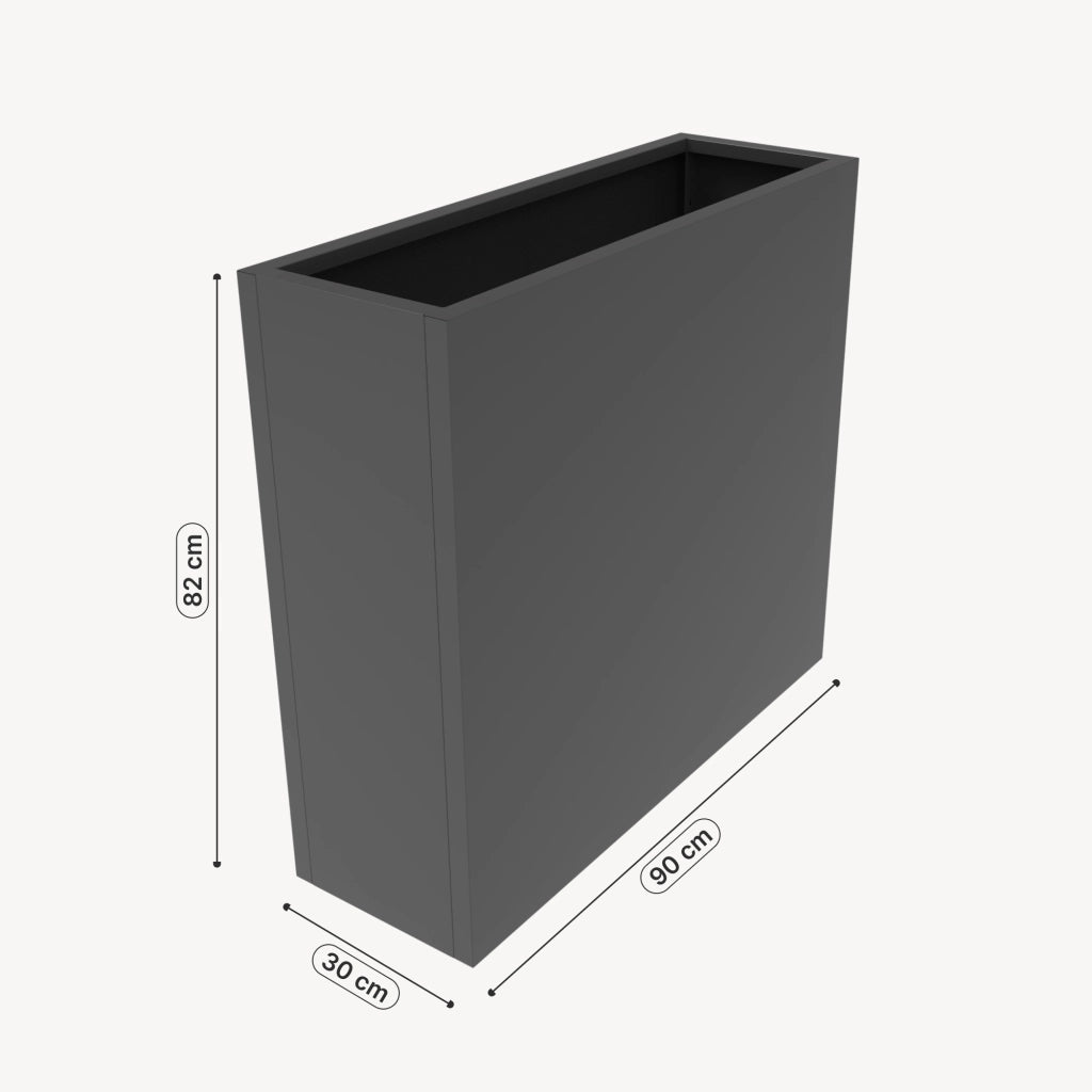 Fioriera Vaargel in Acciaio Portafiori 82x90x30 cm - Grigio Antracite casa.pro