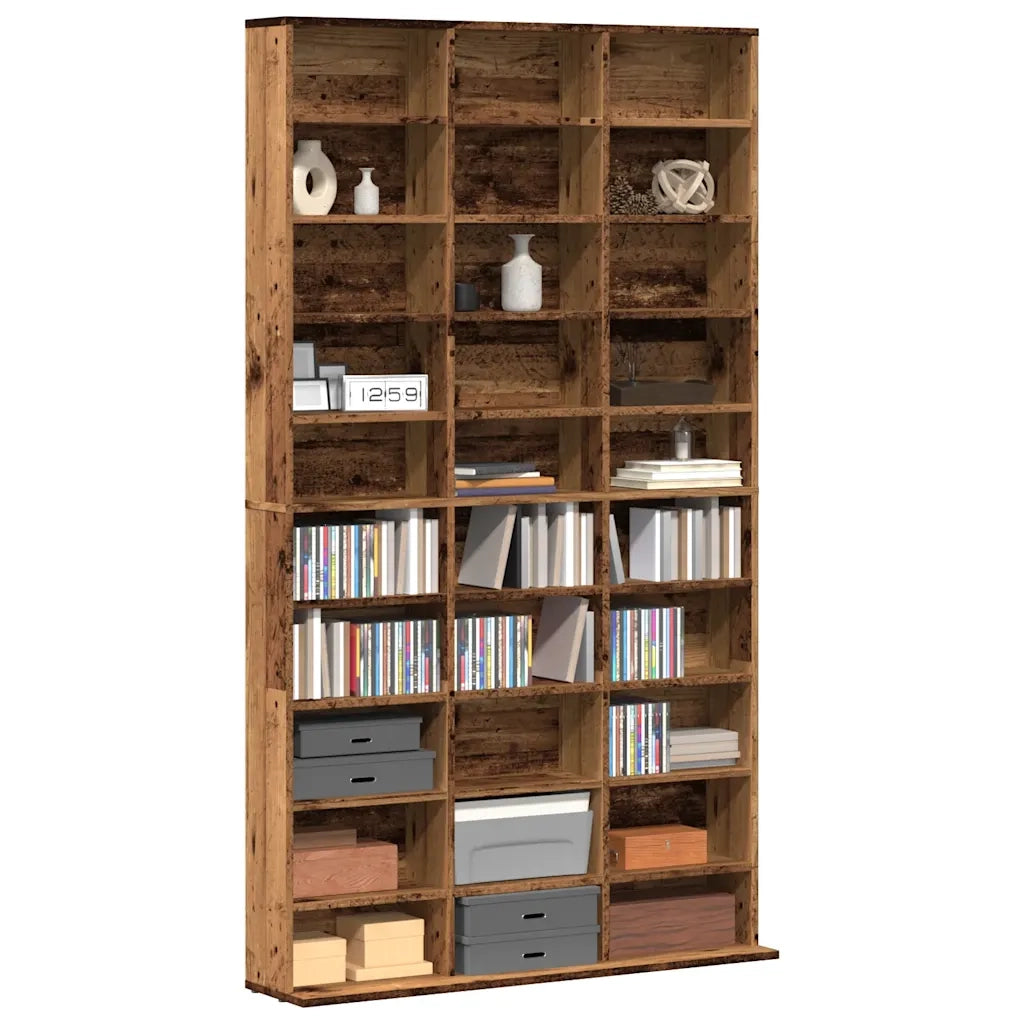 Mobile Porta CD Legno Antico 102x23x177,5 cm Legno Multistrato 855998
