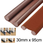 Trade Shop - Paraspifferi Sottoporta Per Porte 95 Cm Doppia Guarnizione Antirumore Marrone -