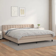 Giroletto a Molle con Materasso Cappuccino 200x200cm Similpelle 3127336