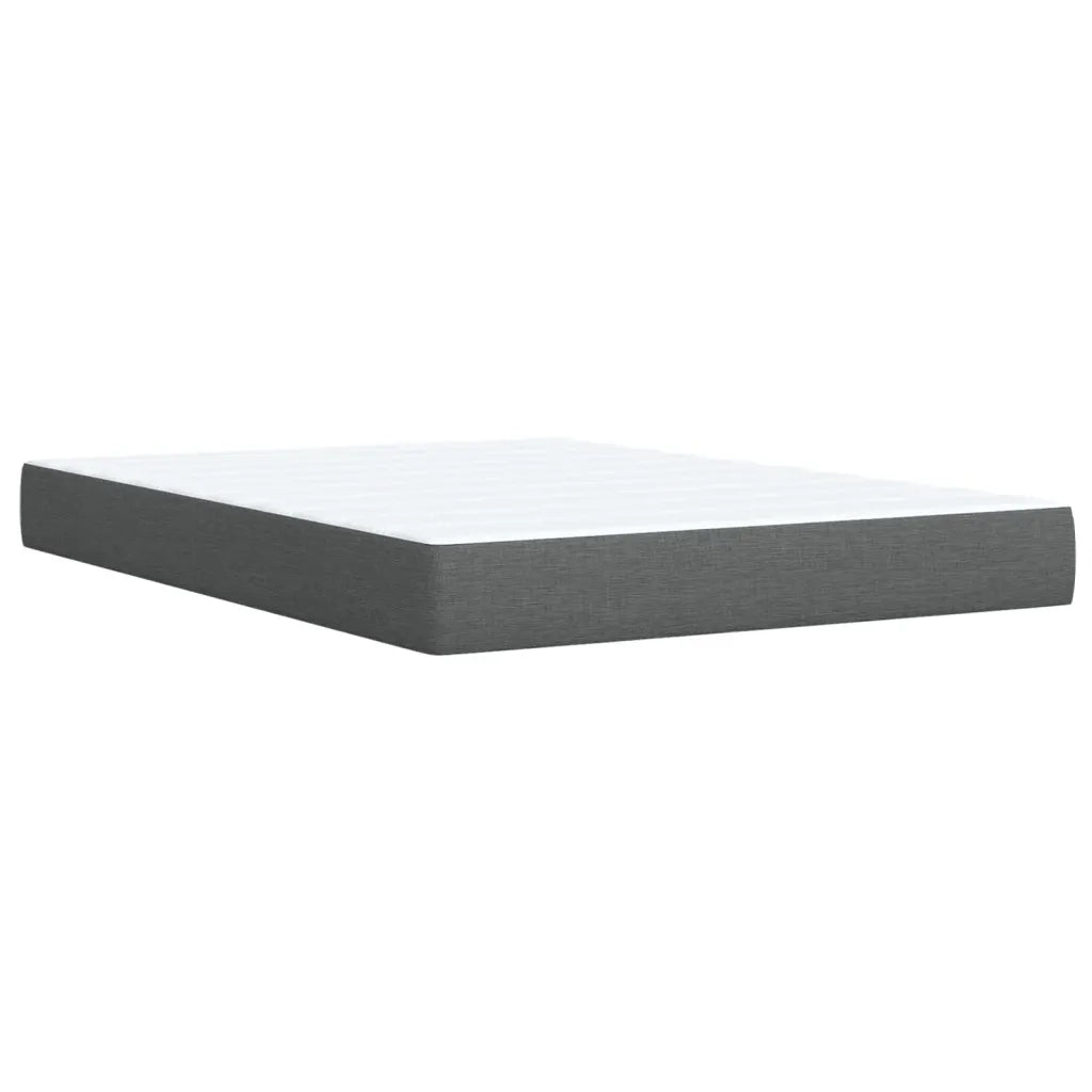Giroletto a Molle con Materasso Grigio Scuro 160x200 cm Tessuto 3286739
