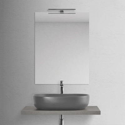 Mensolone bagno 80 cm grigio cemento per lavabo da appoggio Master