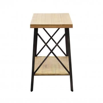 TAVOLINO AUBERON IN FERRO E LEGNO A 2 RIPIANI 63X40X68 CM OKX