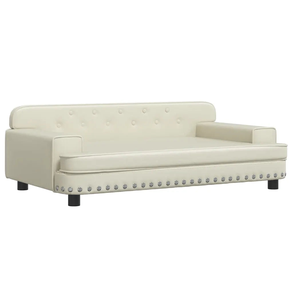 Lettino per Cani Crema 90x53x30 cm in Similpelle 171877