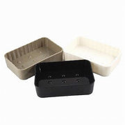Trade Shop - Porta Sapone Saponetta Accessorio Arredo Bagno Rettangolare Effetto Rigato 52383 -