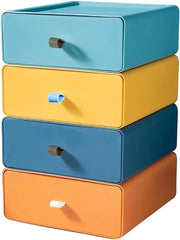 Organizzatori di boxe di carico premium, stivabili per grandi contenuti - Set di 4 pezzi in 4 colori