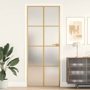 Porta Interni Sottile Oro 83x201,5cm Vetro Temperato Alluminio 155145