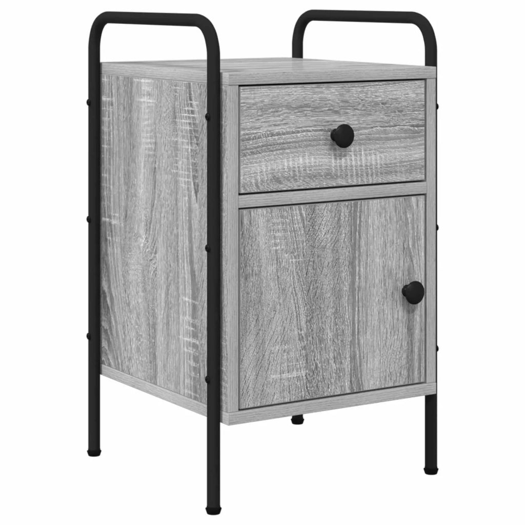 Armadio da Notte 2 pz Sonoma grigio 35 x 36,5 x 61 cm 8007654