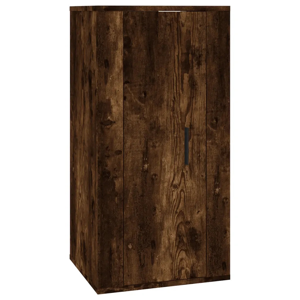 Mobile Porta TV a Parete Rovere Fumo 40x34,5x80 cm 816677