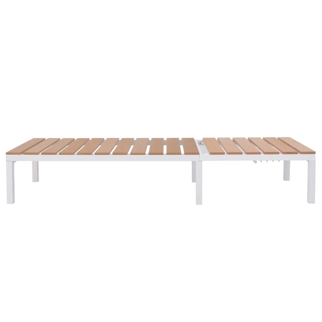 Lettino Prendisole in Alluminio e WPC Marrone cod mxl 21752