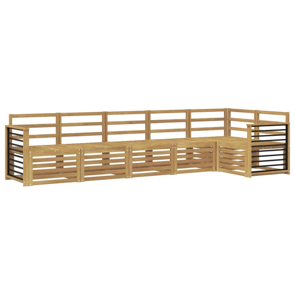 Set di divani da esterno 6 pcs Bianco 306 x 128,5 x 73 cm 3391924