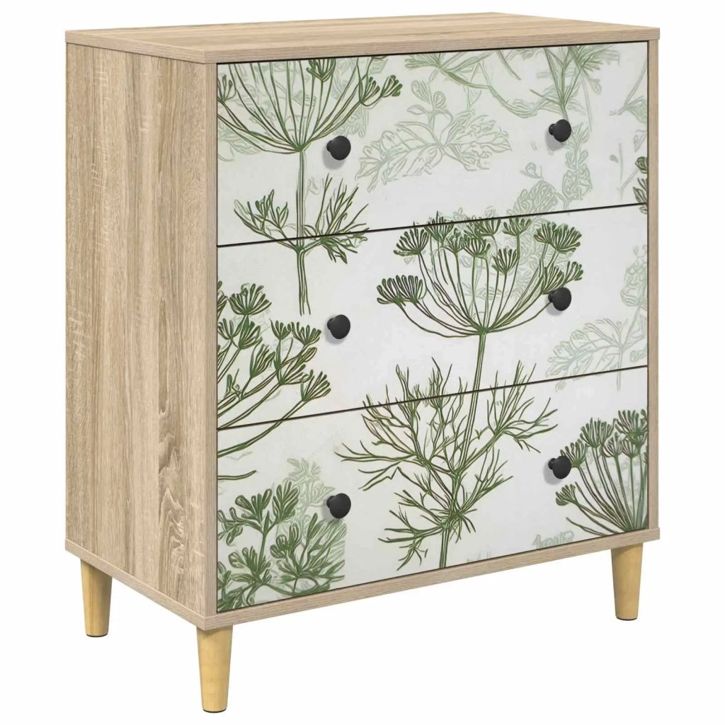 Cassettiera GOTHA Stampa di albero verde 66 x 36,5 x 75 cm 8007368