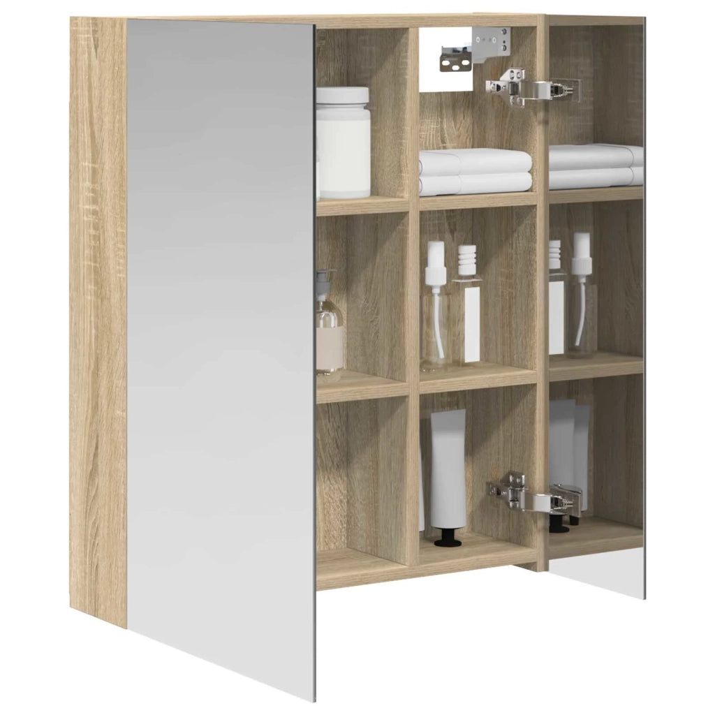 Mobiletto per specchio da bagno Rovere Sonoma 60 x 14,5 x 70 cm 889057