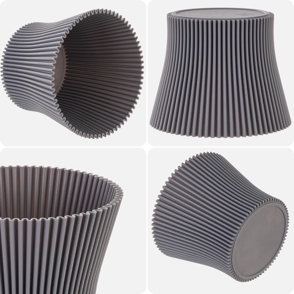 Vaso da fiori KADAX 15 cm, copertura per piante, vaso da fiori in plastica grigia