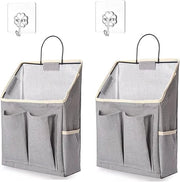 Borsa di stoccaggio appesa - Canvasso impermeabile - Risparmio di spazio - 2 pezzi - Grigio