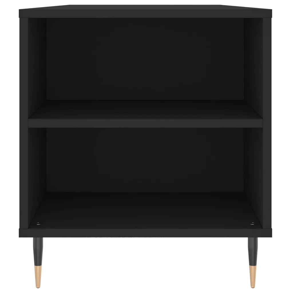 Tavolino da Salotto Nero 102x44,5x50 cm in Legno Multistrato 830989