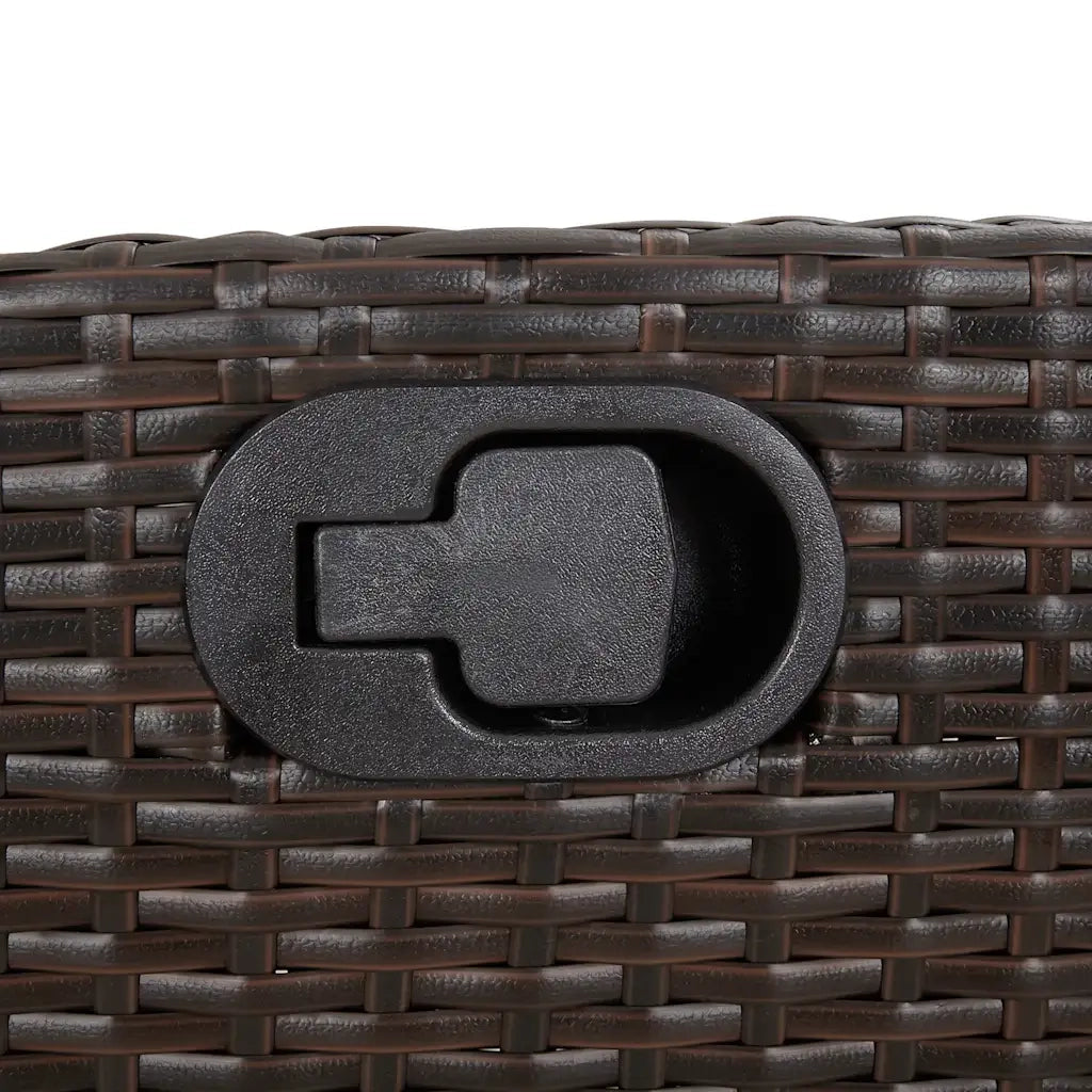 Panca Reclinabile da Giardino con Cuscini Marrone in Polyrattan 368227